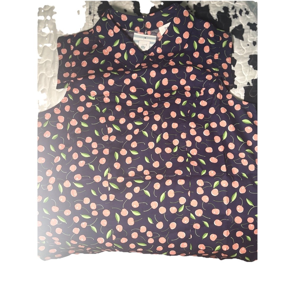 Tulip B Small  Short Sleeve ‎ maraschino-cherry Print  Novelty Vintage Inspire - Picture 12 of 14